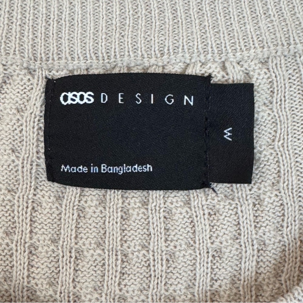 ASOS Design Cable & Rib Knit Muscle Fit Sweater - Picture 4 of 10